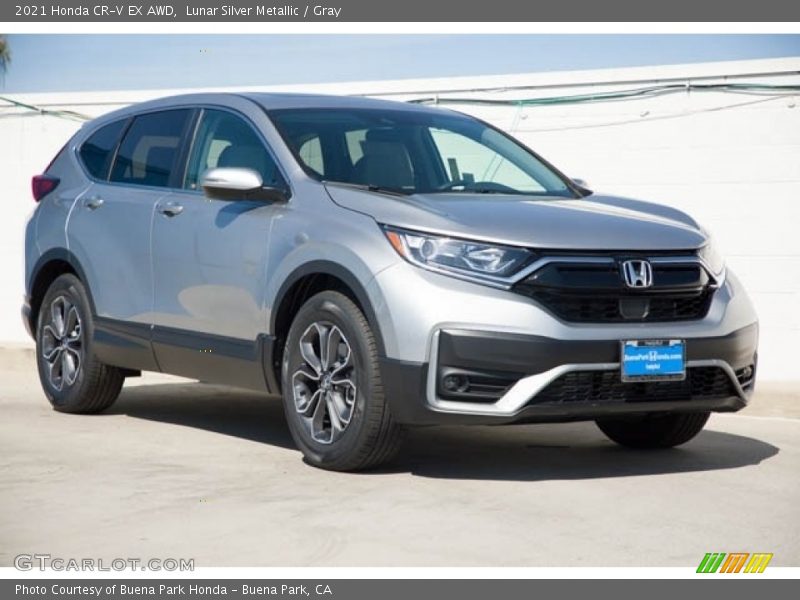 Lunar Silver Metallic / Gray 2021 Honda CR-V EX AWD