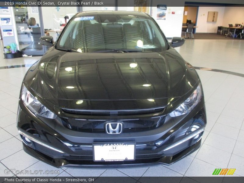 Crystal Black Pearl / Black 2019 Honda Civic EX Sedan