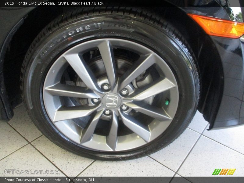Crystal Black Pearl / Black 2019 Honda Civic EX Sedan
