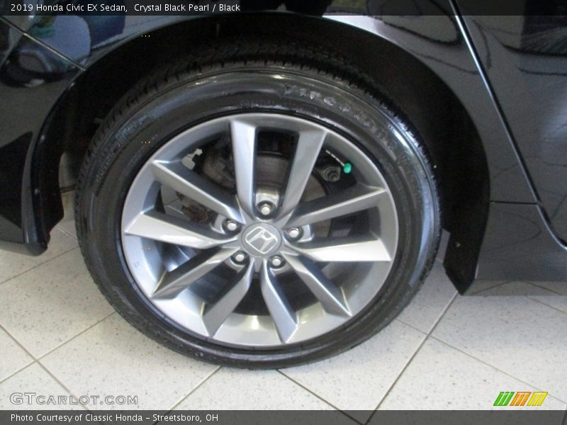Crystal Black Pearl / Black 2019 Honda Civic EX Sedan