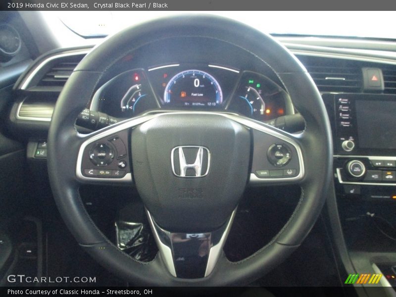 Crystal Black Pearl / Black 2019 Honda Civic EX Sedan