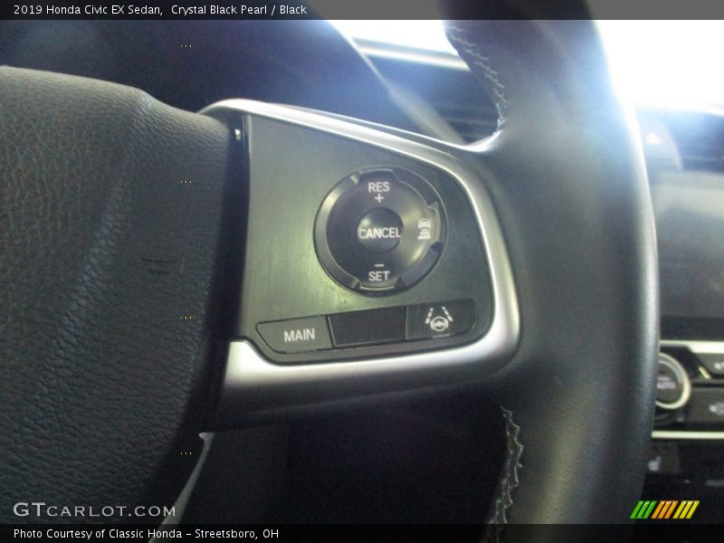 Crystal Black Pearl / Black 2019 Honda Civic EX Sedan