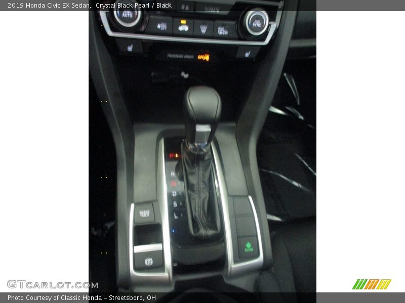 Crystal Black Pearl / Black 2019 Honda Civic EX Sedan