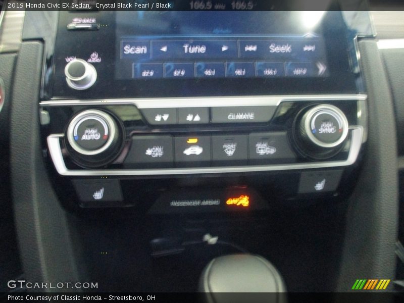 Crystal Black Pearl / Black 2019 Honda Civic EX Sedan