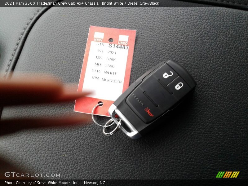 Bright White / Diesel Gray/Black 2021 Ram 3500 Tradesman Crew Cab 4x4 Chassis