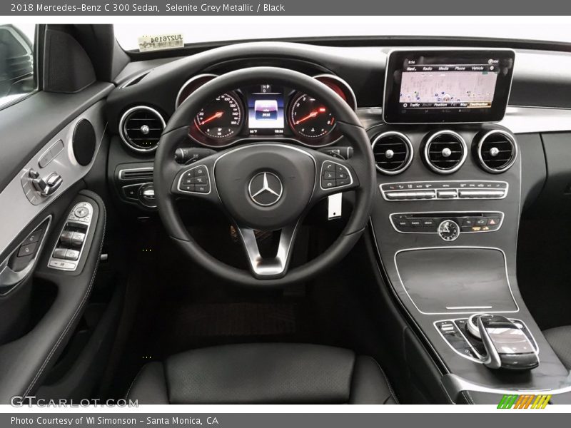 Selenite Grey Metallic / Black 2018 Mercedes-Benz C 300 Sedan
