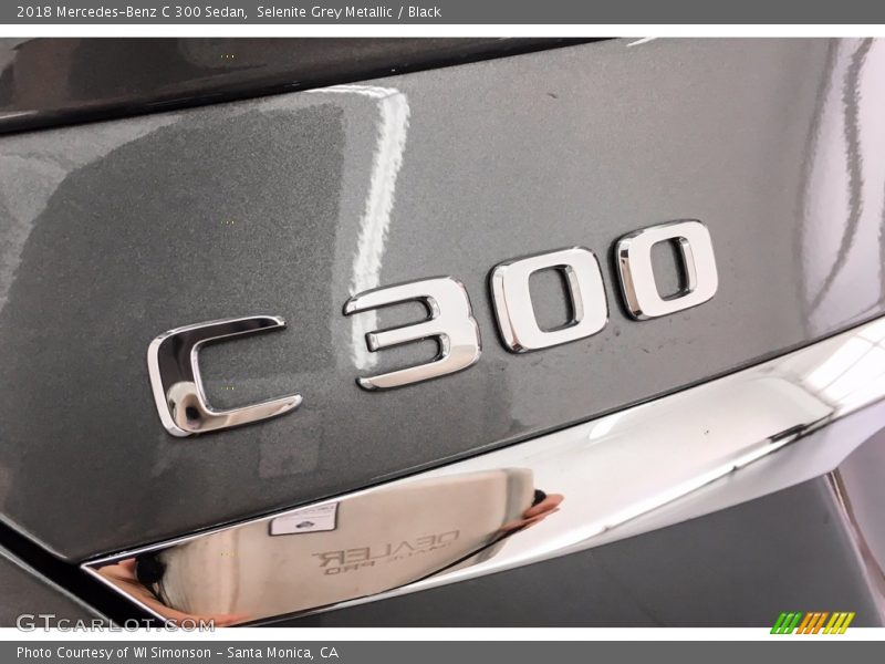 Selenite Grey Metallic / Black 2018 Mercedes-Benz C 300 Sedan