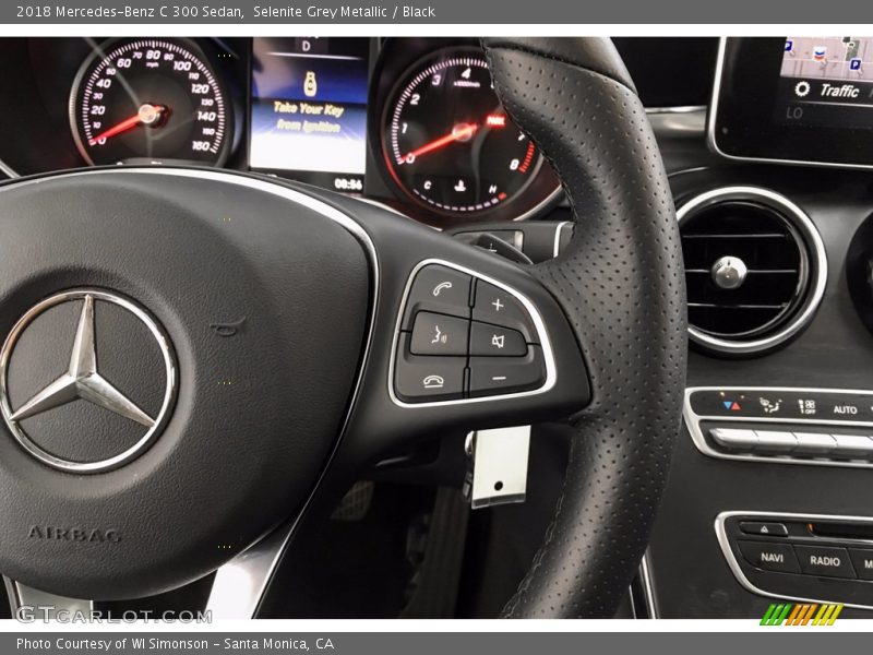 Selenite Grey Metallic / Black 2018 Mercedes-Benz C 300 Sedan