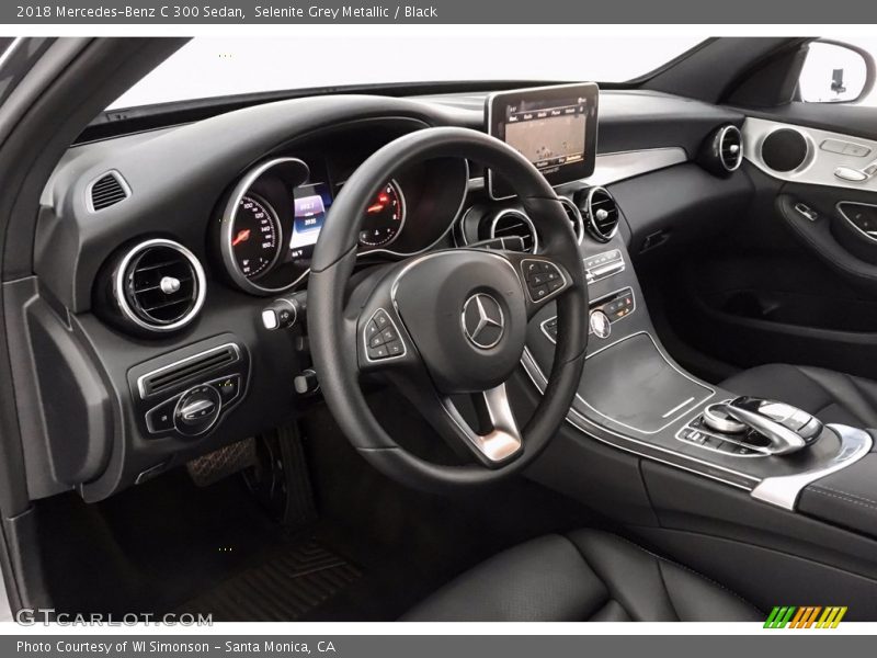 Selenite Grey Metallic / Black 2018 Mercedes-Benz C 300 Sedan