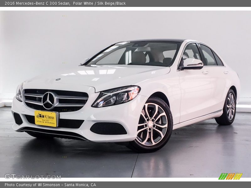 Polar White / Silk Beige/Black 2016 Mercedes-Benz C 300 Sedan
