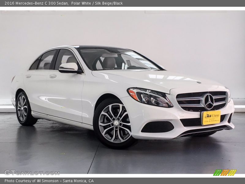 Polar White / Silk Beige/Black 2016 Mercedes-Benz C 300 Sedan