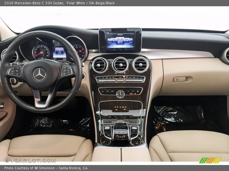 Polar White / Silk Beige/Black 2016 Mercedes-Benz C 300 Sedan