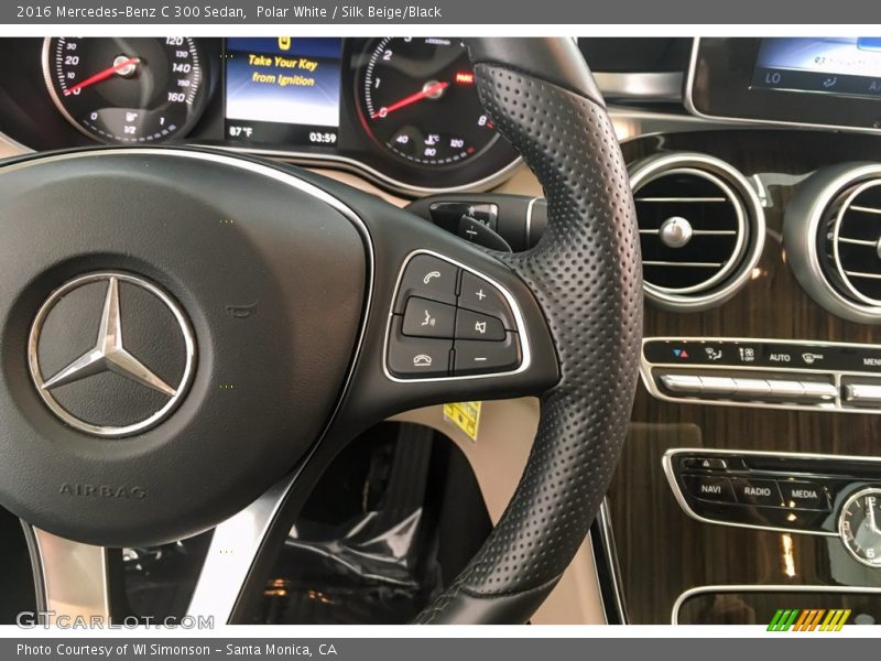 Polar White / Silk Beige/Black 2016 Mercedes-Benz C 300 Sedan
