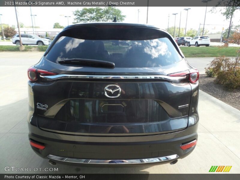 Machine Gray Metallic / Deep Chestnut 2021 Mazda CX-9 Signature AWD