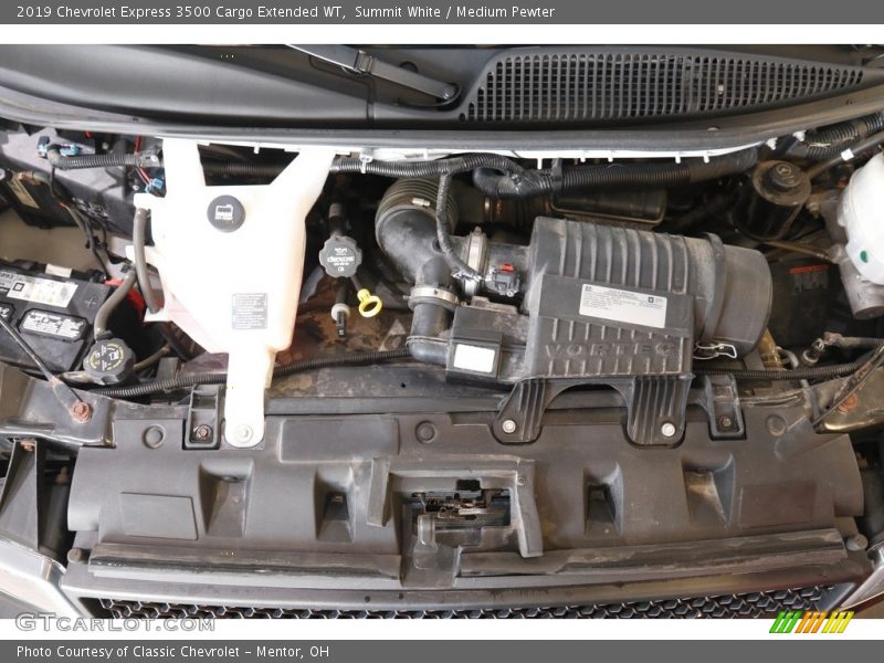Summit White / Medium Pewter 2019 Chevrolet Express 3500 Cargo Extended WT