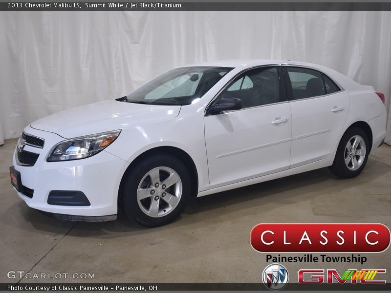 Summit White / Jet Black/Titanium 2013 Chevrolet Malibu LS