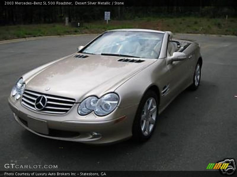 Desert Silver Metallic / Stone 2003 Mercedes-Benz SL 500 Roadster