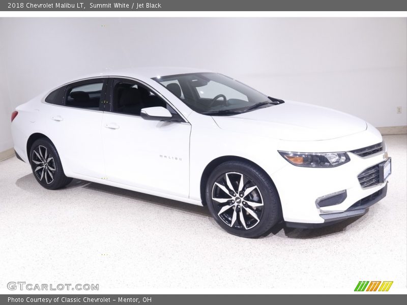 Summit White / Jet Black 2018 Chevrolet Malibu LT