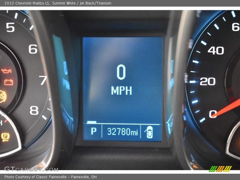 Summit White / Jet Black/Titanium 2013 Chevrolet Malibu LS