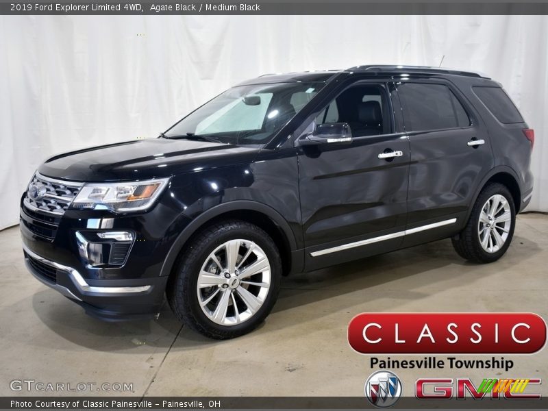 Agate Black / Medium Black 2019 Ford Explorer Limited 4WD