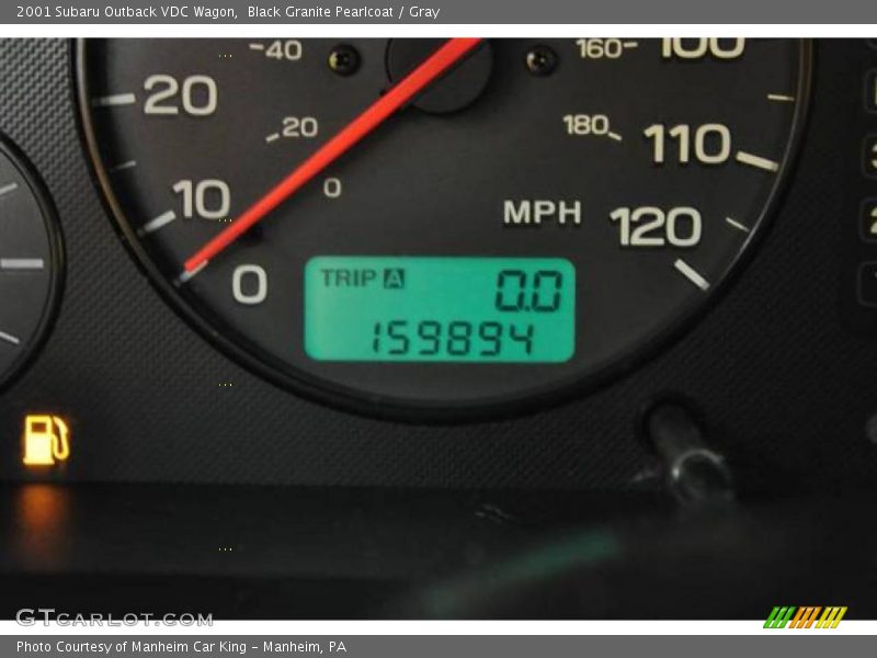 Black Granite Pearlcoat / Gray 2001 Subaru Outback VDC Wagon