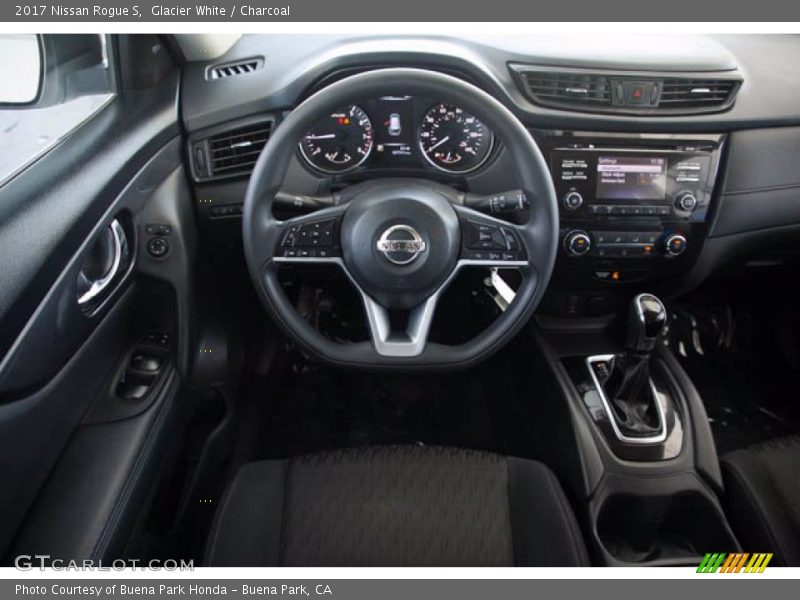Glacier White / Charcoal 2017 Nissan Rogue S
