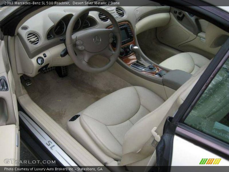 Desert Silver Metallic / Stone 2003 Mercedes-Benz SL 500 Roadster