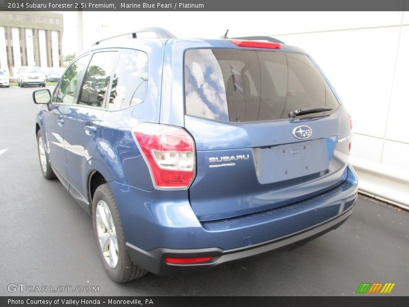 Marine Blue Pearl / Platinum 2014 Subaru Forester 2.5i Premium