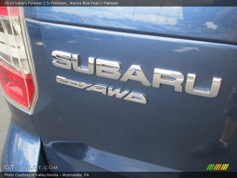 Marine Blue Pearl / Platinum 2014 Subaru Forester 2.5i Premium