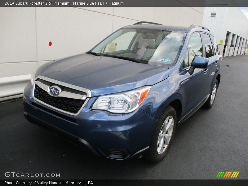 Marine Blue Pearl / Platinum 2014 Subaru Forester 2.5i Premium
