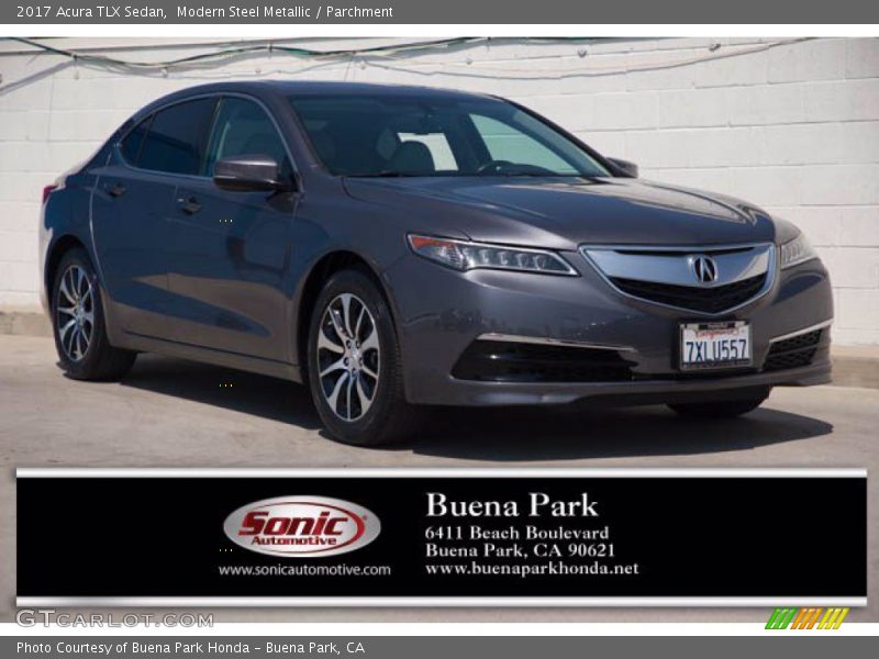 Modern Steel Metallic / Parchment 2017 Acura TLX Sedan
