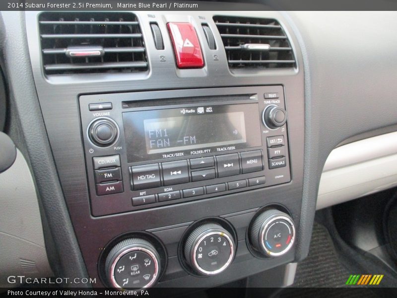 Marine Blue Pearl / Platinum 2014 Subaru Forester 2.5i Premium