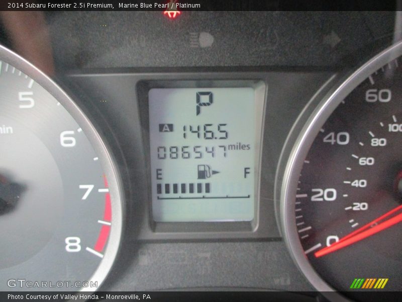 Marine Blue Pearl / Platinum 2014 Subaru Forester 2.5i Premium