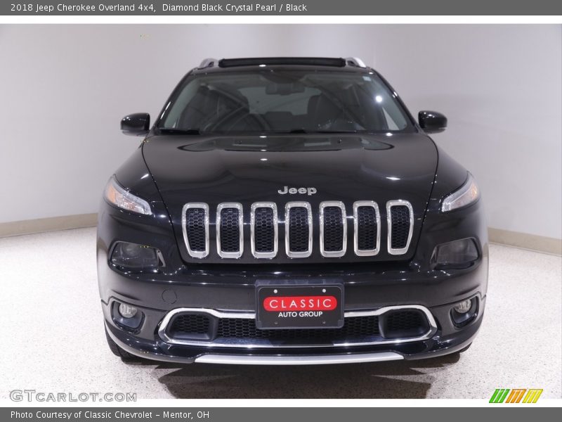 Diamond Black Crystal Pearl / Black 2018 Jeep Cherokee Overland 4x4