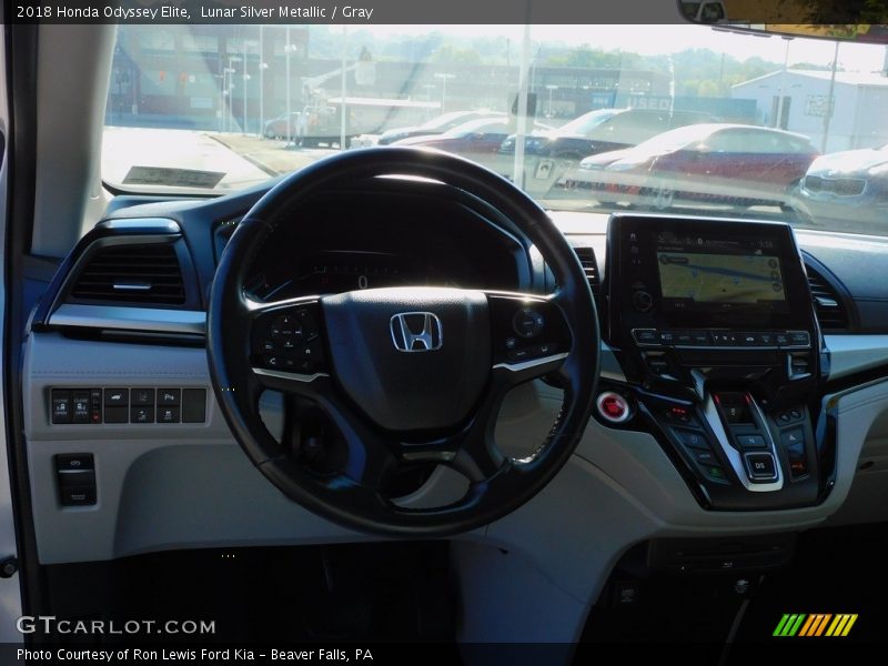 Lunar Silver Metallic / Gray 2018 Honda Odyssey Elite