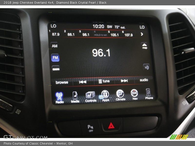 Diamond Black Crystal Pearl / Black 2018 Jeep Cherokee Overland 4x4