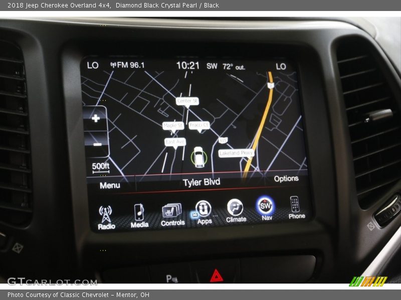 Diamond Black Crystal Pearl / Black 2018 Jeep Cherokee Overland 4x4