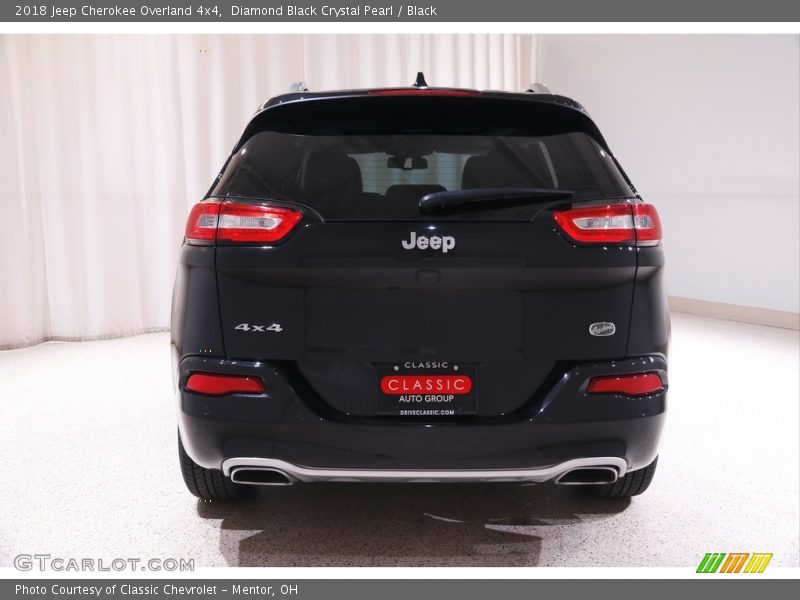 Diamond Black Crystal Pearl / Black 2018 Jeep Cherokee Overland 4x4