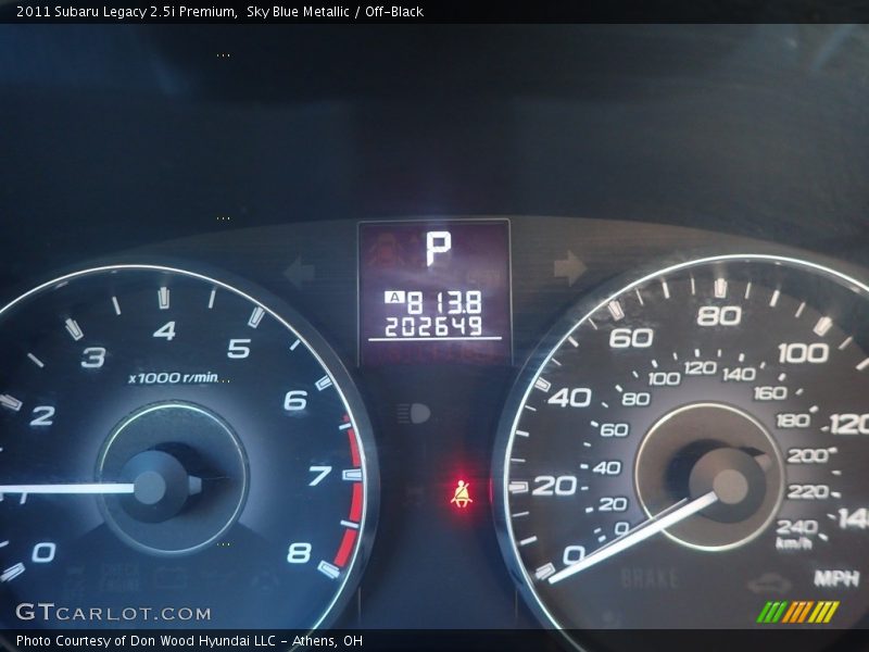 Sky Blue Metallic / Off-Black 2011 Subaru Legacy 2.5i Premium