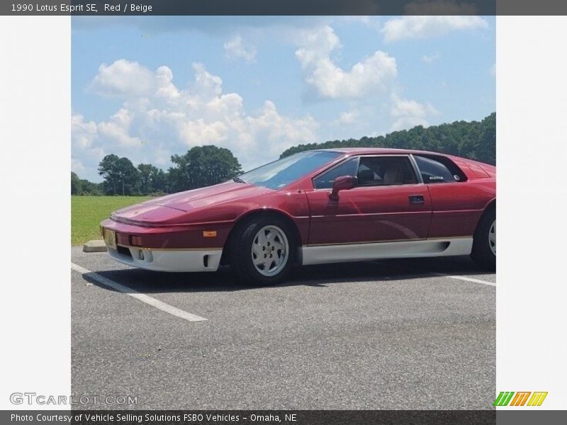 Red / Beige 1990 Lotus Esprit SE
