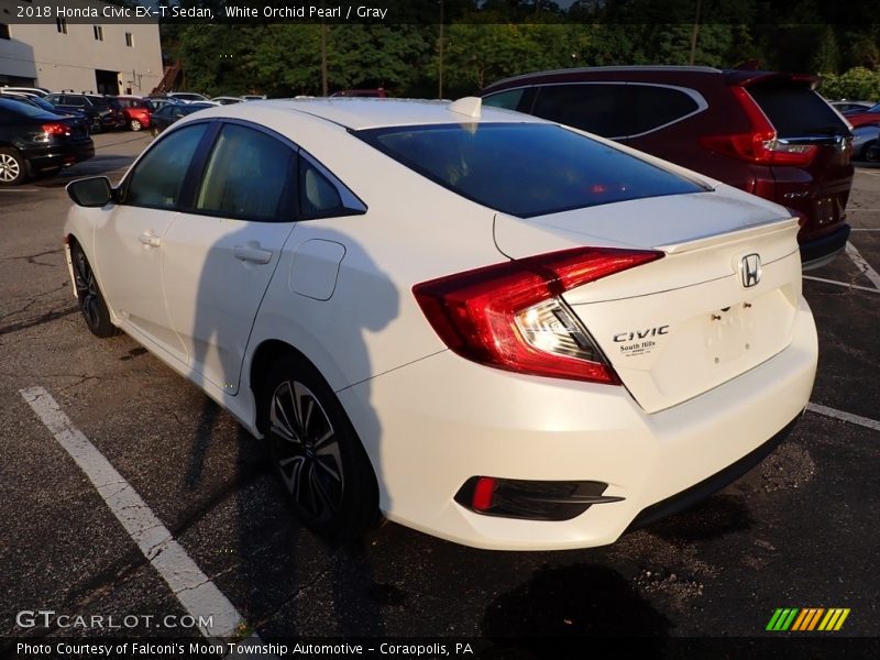 White Orchid Pearl / Gray 2018 Honda Civic EX-T Sedan