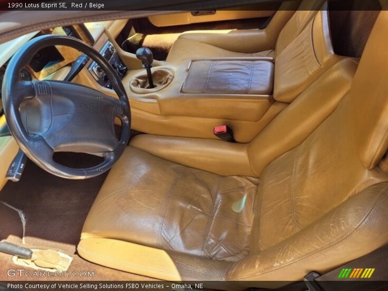 Red / Beige 1990 Lotus Esprit SE
