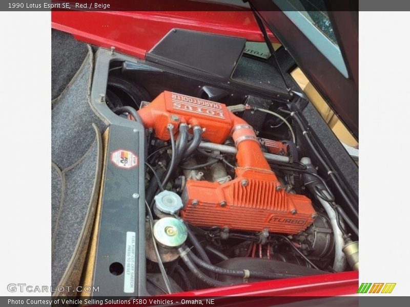 Red / Beige 1990 Lotus Esprit SE