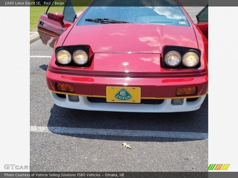Red / Beige 1990 Lotus Esprit SE