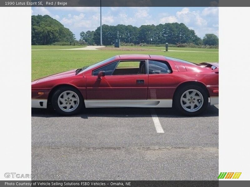 Red / Beige 1990 Lotus Esprit SE