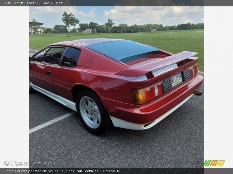 Red / Beige 1990 Lotus Esprit SE