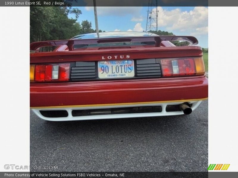 Red / Beige 1990 Lotus Esprit SE