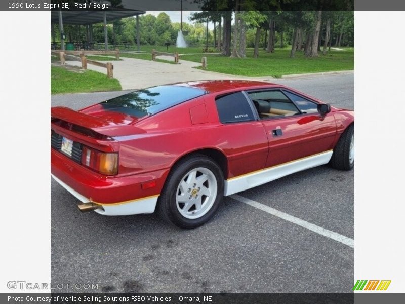 Red / Beige 1990 Lotus Esprit SE