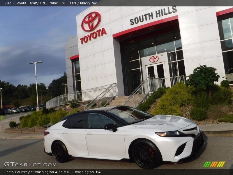 Wind Chill Pearl / Black/Red 2020 Toyota Camry TRD