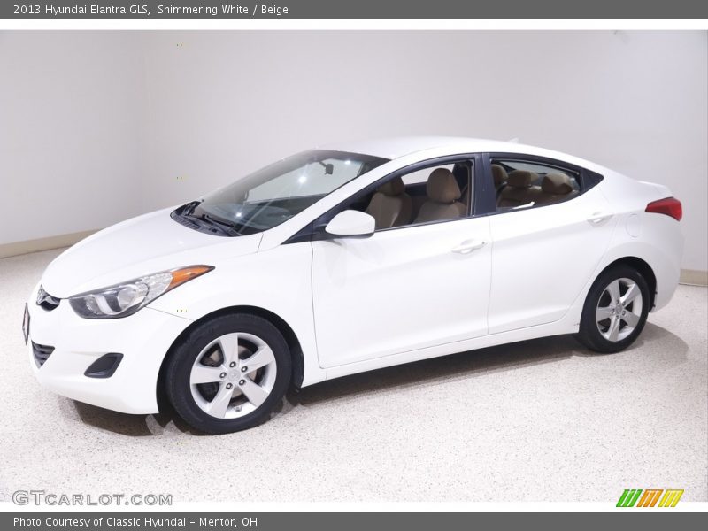 Shimmering White / Beige 2013 Hyundai Elantra GLS